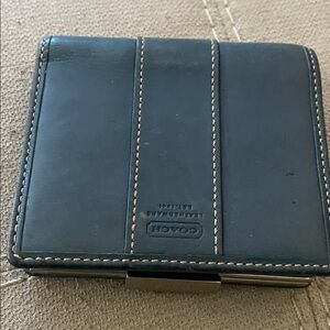 Coach Dark Blue Leather wallet